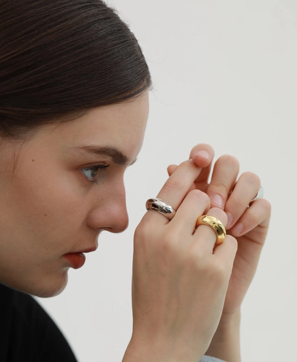 Martha Swim Ring Bubble Ring 18K Gold / Silver Quick Shine Bold Detail