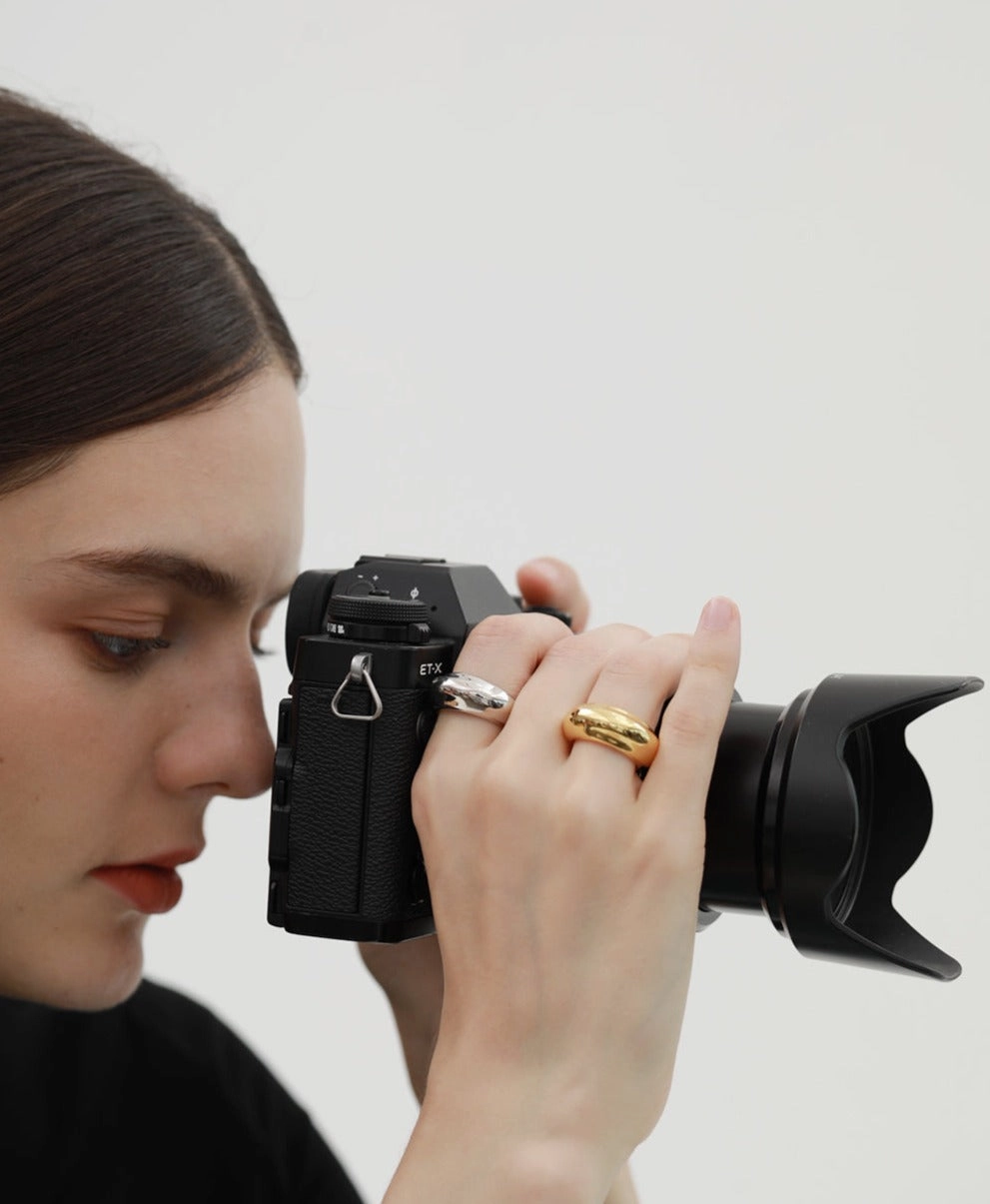 Martha Swim Ring Bubble Ring 18K Gold / Silver Evening Look