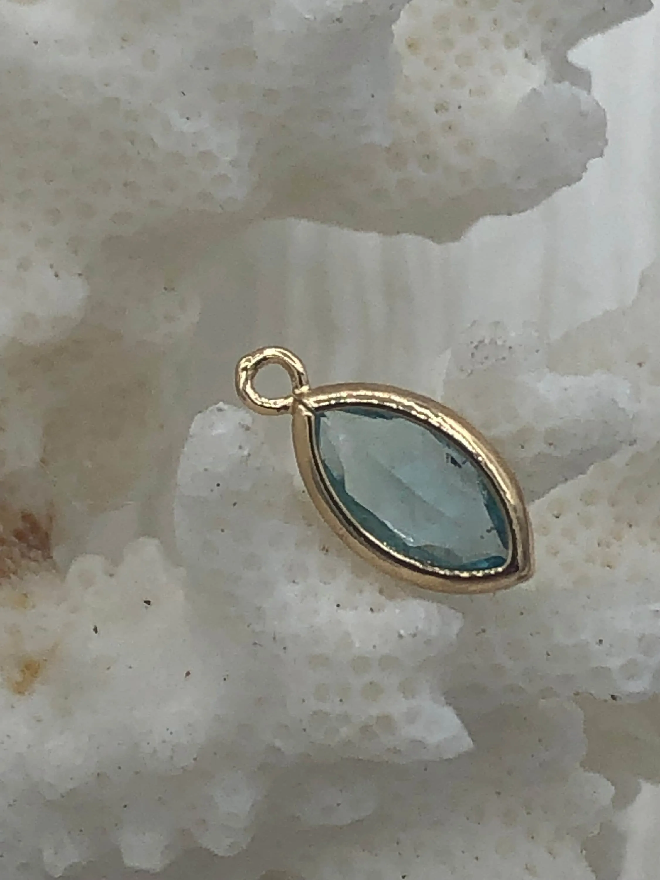 Modern Item For Partner Crystal Gold Soldered Pendants and charms. Purple,Clear,Aquamarine,Teal Marquise Crystal, Soldered Charms 4 Colors Fast Ship