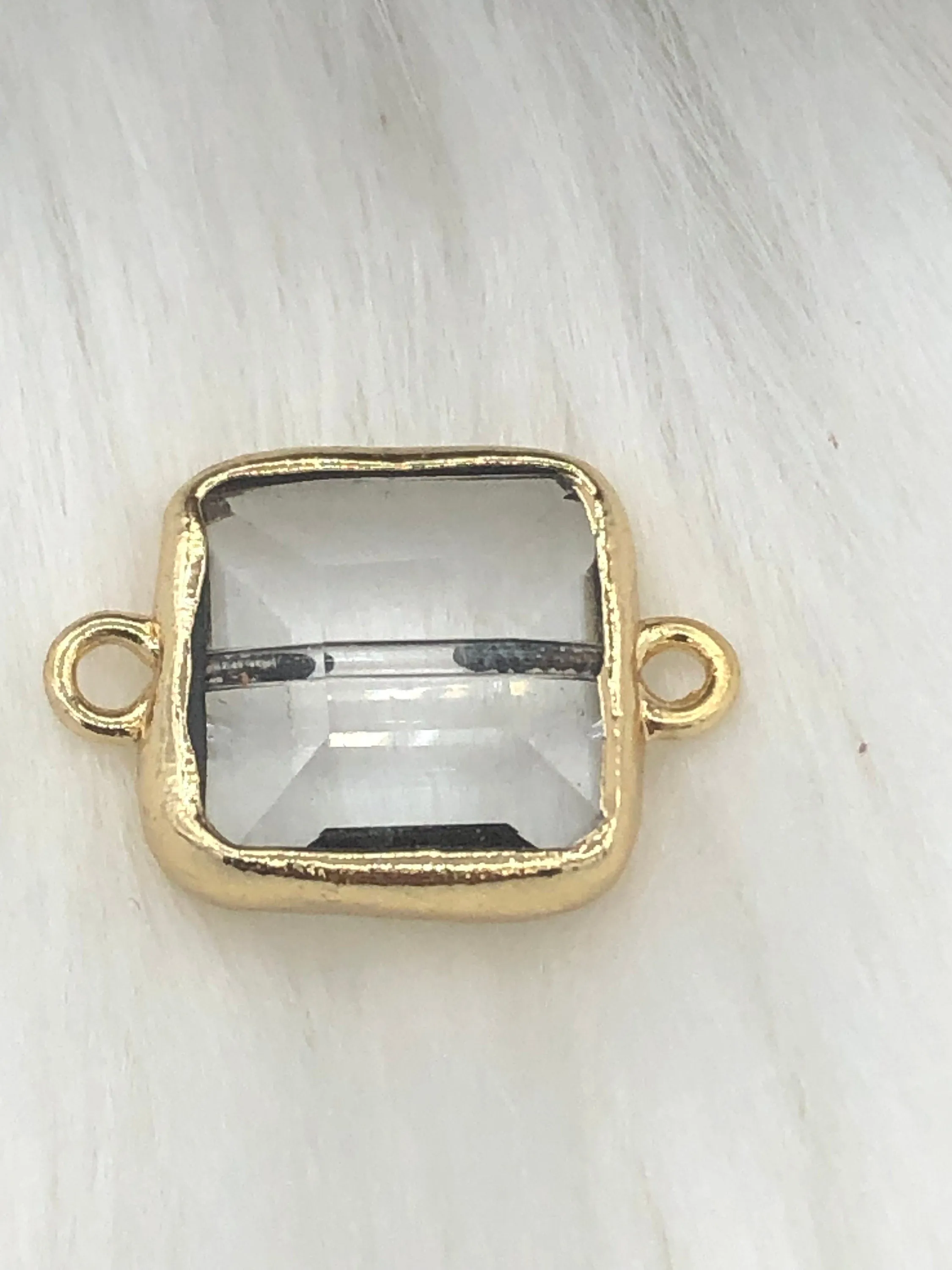 Marvelous Design Responsible Accessory Crystal Gold Soldered Pendants and charms. Square, Teardrop, Drop, Square connector , 7 Styles to choose from. Fast Shipping