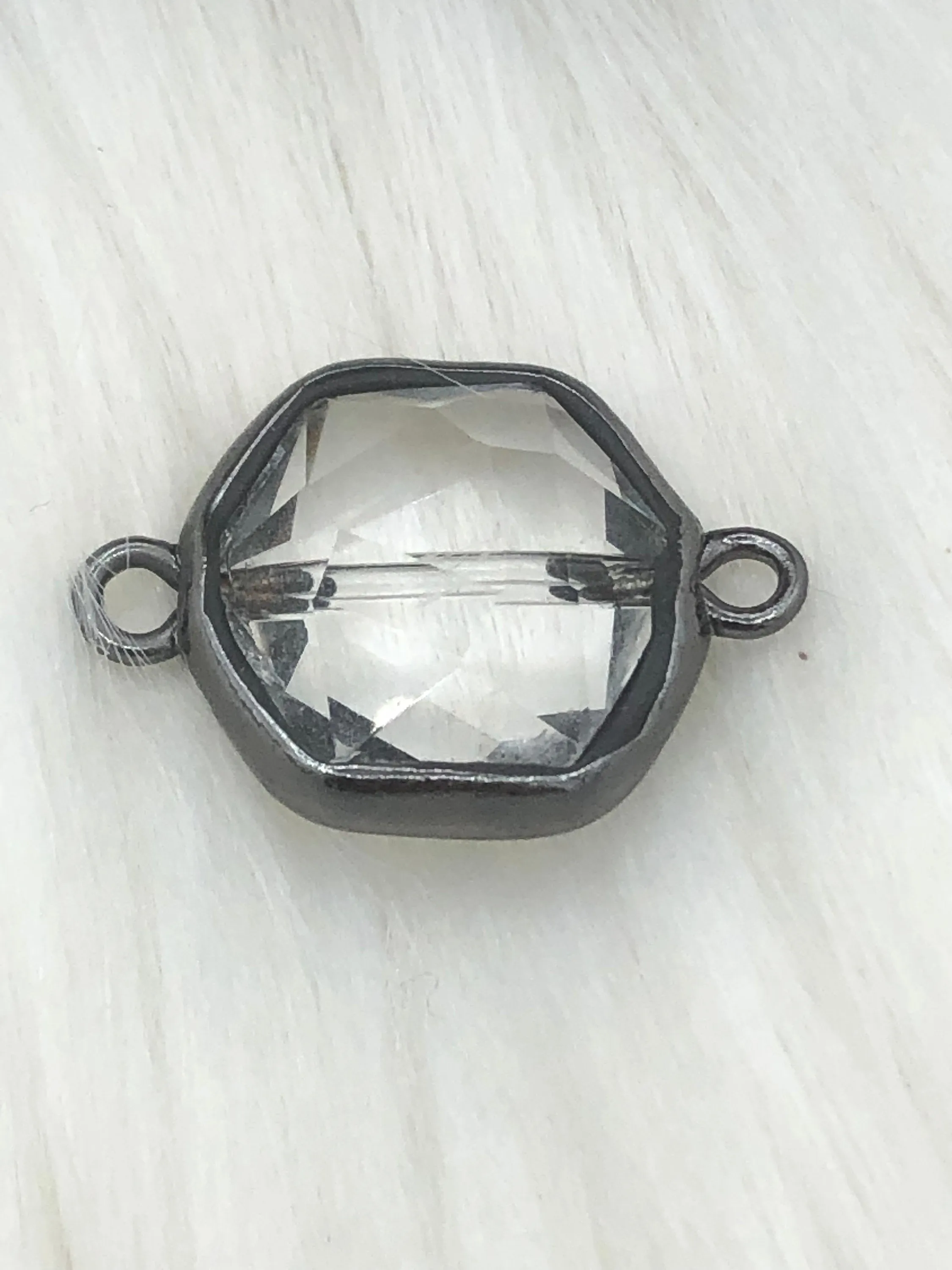 Crystal Gunmetal Soldered Pendants and charms. Connector Soldered Charm, Drop Soldered Charms and Pendants, 4 Styles. Fast Shipping Solo Travel Adornment Cultural Highlight
