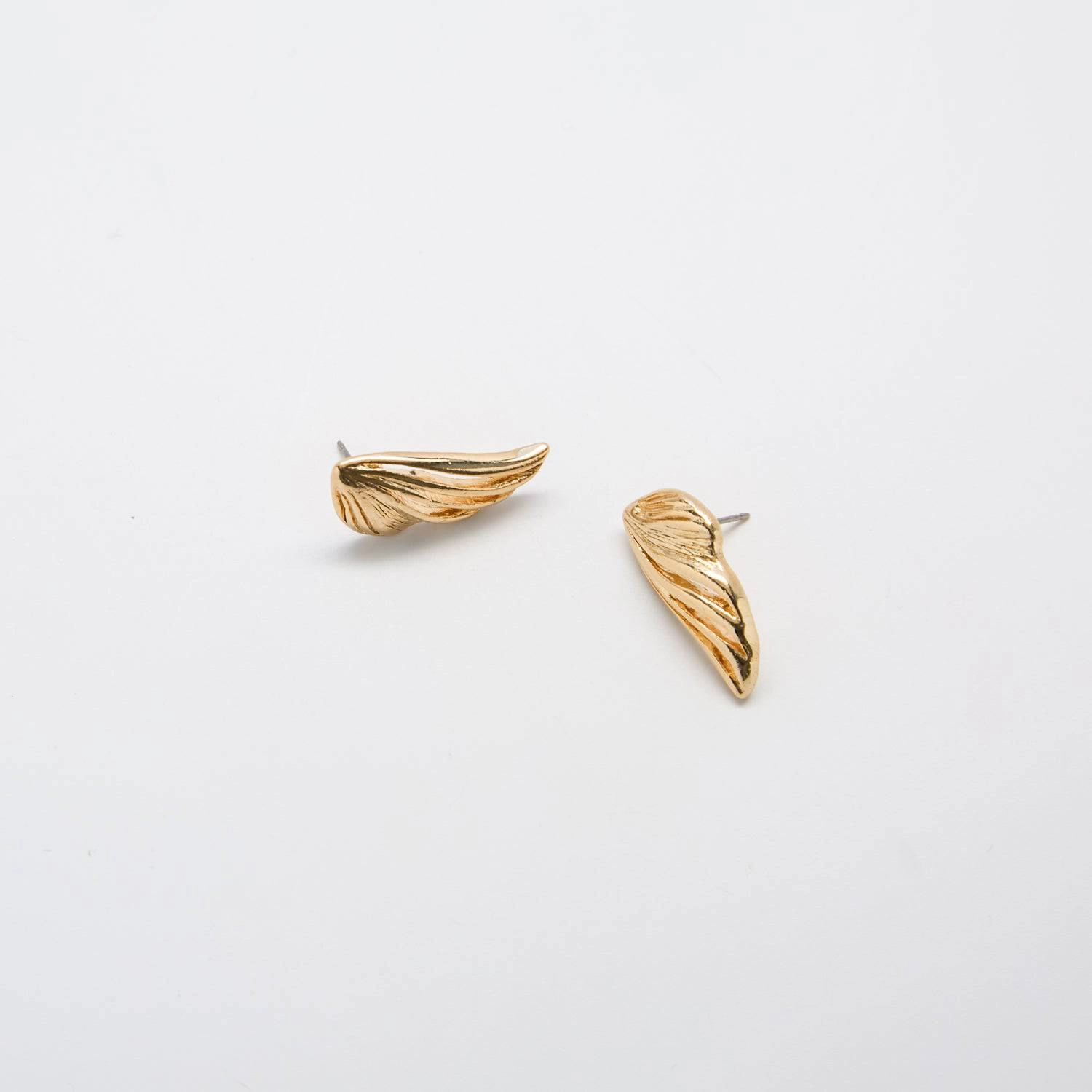 Fresh Statement Vintage Gold Butterfly Wing Earrings
