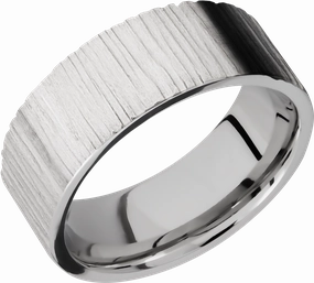 Cobalt chrome 8mm flat band with rounded edges Model Shot Comfort Design