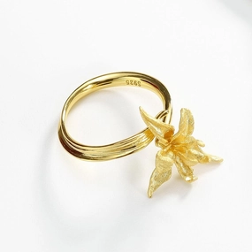 Iris Flower Ring fashion charm Stylish Addition
