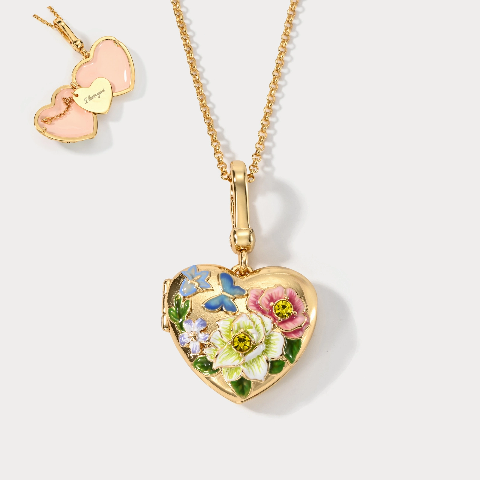 Bridal Adornment Custom Ornament Flower Heart Shaped Locket Necklace