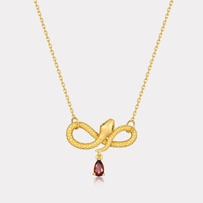 Simple Piece Snake Zodiac Necklace