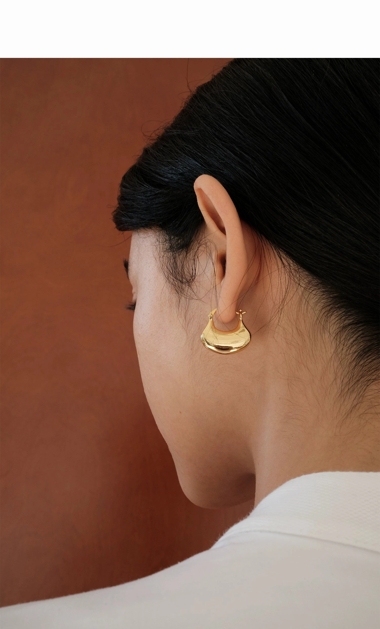 Romantic Vibe Ginkgo Hoop Earrings Gold & Silver 2 Sizes