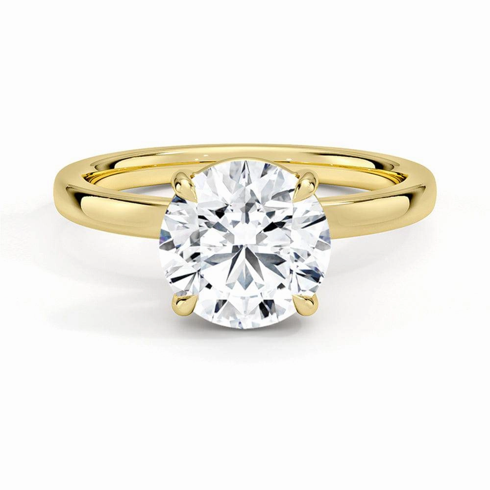 Artistic Creation Classic Round Solitaire Brilliant Moissanite Engagement Ring