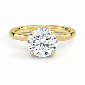 Classic Round Solitaire Brilliant Moissanite Engagement Ring Subtle Glamour