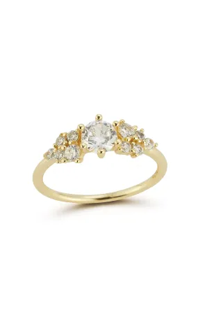 Fine Jewelry Dainty Cluster Ring