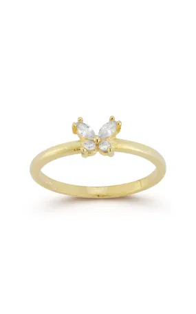 Dainty CZ Butterfly Ring Petite Accessory