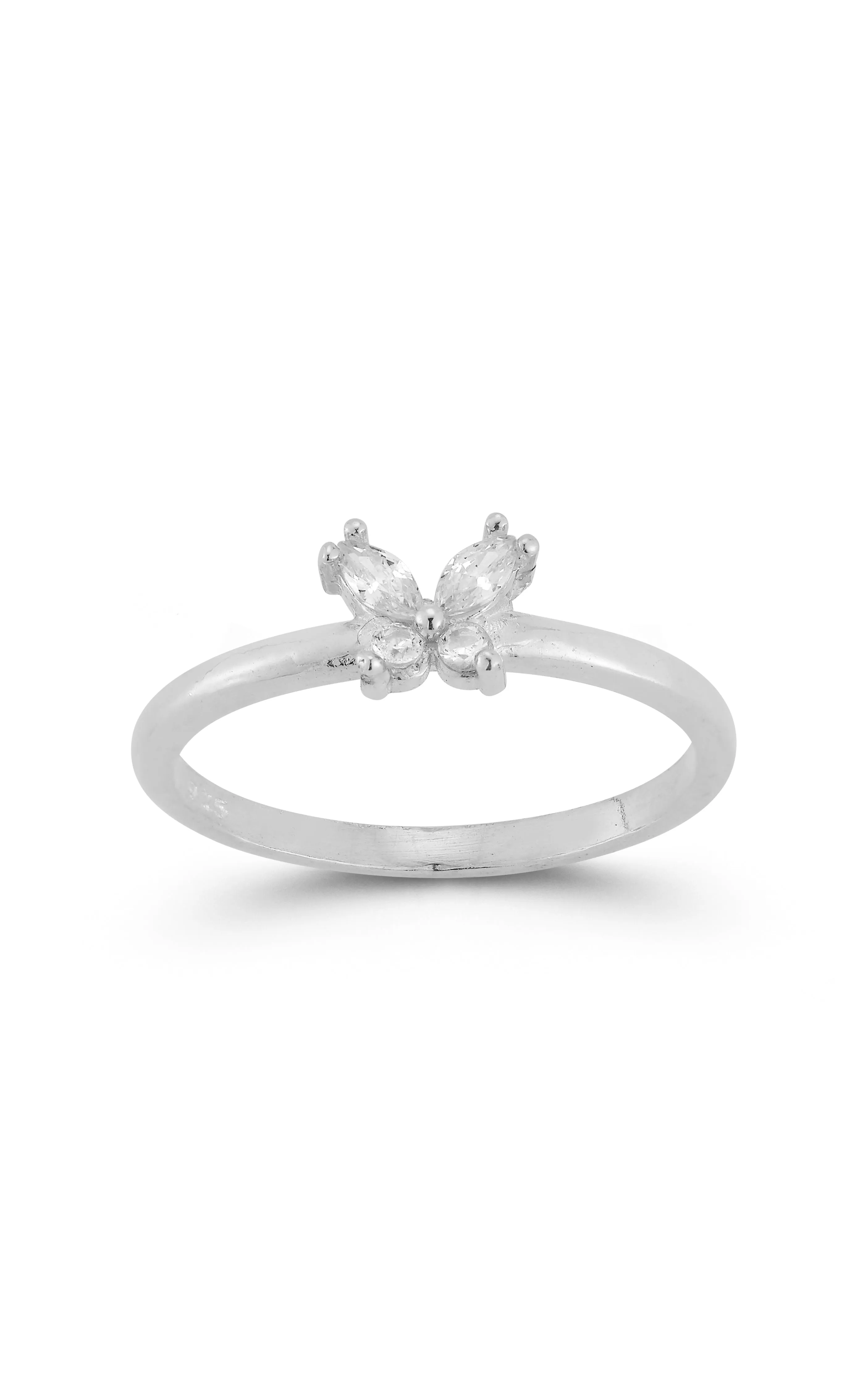 Dainty CZ Butterfly Ring Simple Mark Beautiful Mark