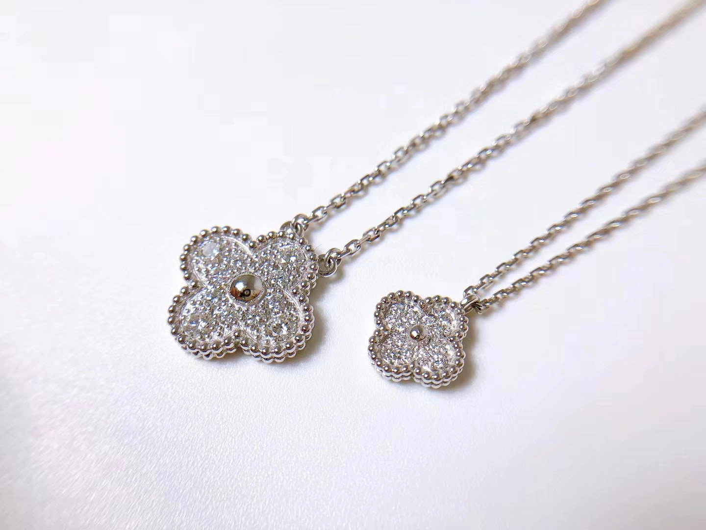 Rosalee CZ Clover Necklace Sweet Motifs Pure Accent Brunch Date