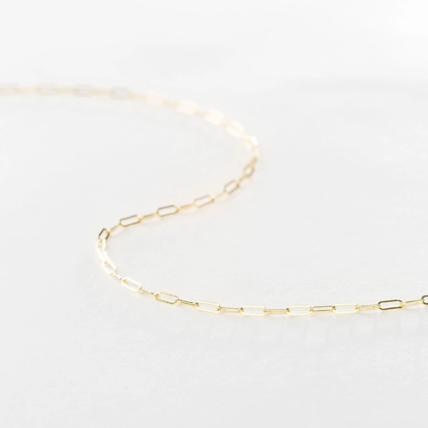 Dainty Paperclip Chain Silver Edge Effortless Shine