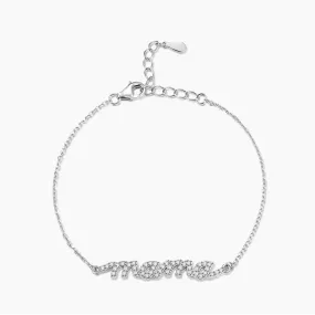 Danity Bracelet with MAMA Message Vibrant Shine Pieces Polished Pieces