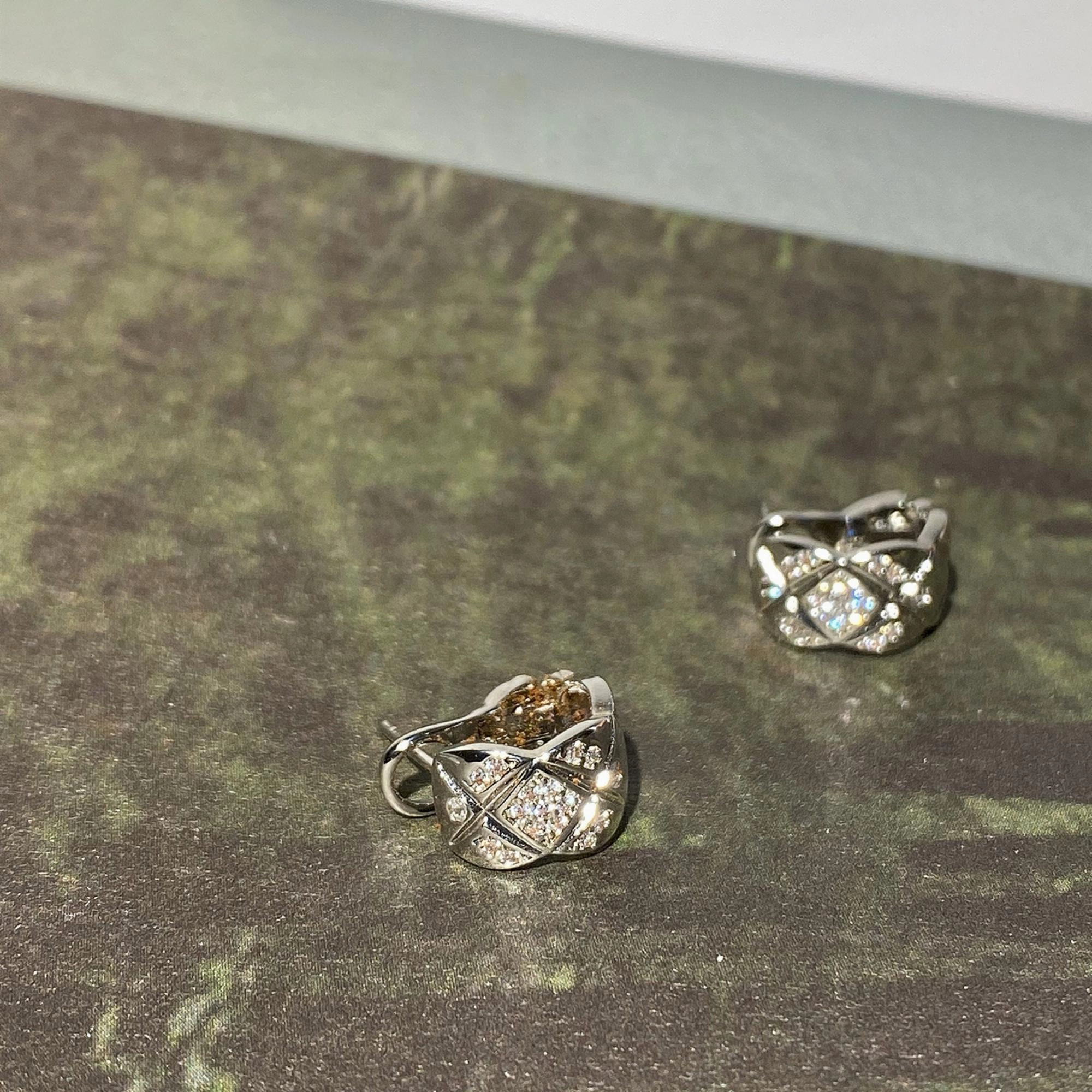 Classic Quilted Hoop Earrings Plain or CZs Fashion Moment Polished Feature