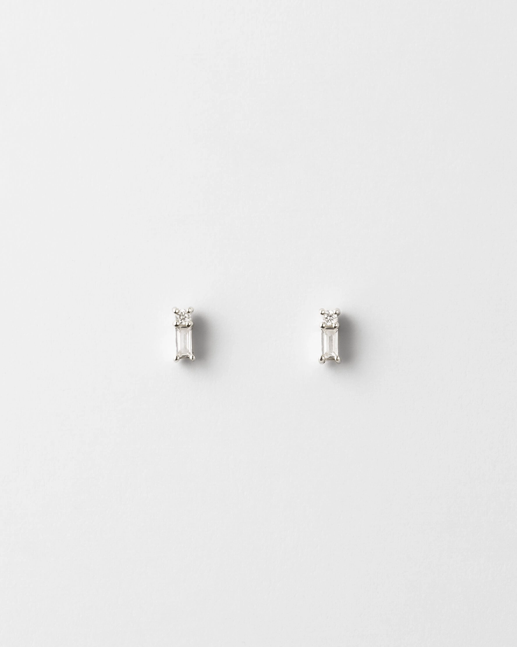 Grace White Sapphire Studs Neutral palette