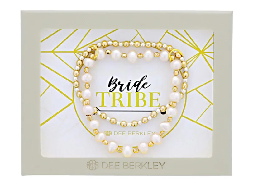 Quick Spark Finest Touch Dee Berkley 7 inch Bracelet in Yellow Gold Filled  "Bride Tribe"