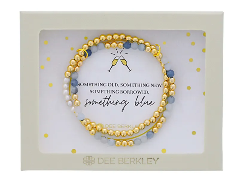 Dee Berkley 7 inch Bracelet in Yellow Gold Filled "Something Blue"Bracelet Guaranteed Satisfaction Hard-To-Find