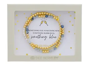 Dee Berkley 7 inch Bracelet in Yellow Gold Filled "Something Blue"Bracelet Guaranteed Satisfaction Hard-To-Find