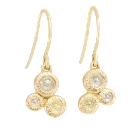 Rose Cut Diamond Drops - 18ky   Reclaimed Diamonds Luxe Craft Charming Pieces Design