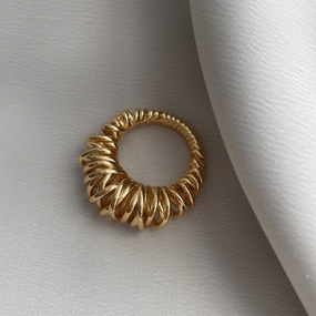 Maddalena Chunky Wired Ring 18K Gold Layer Ready Bridal Style