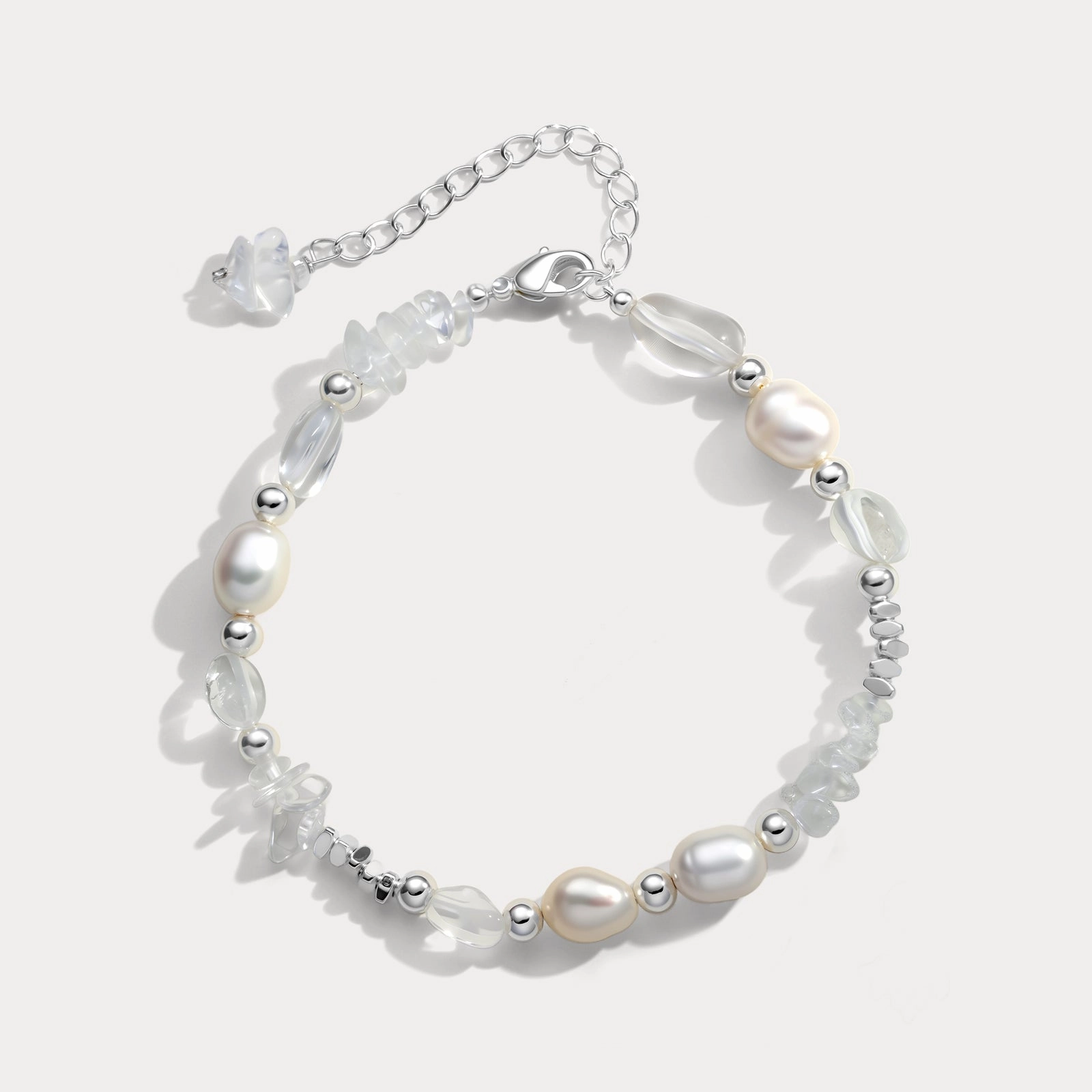 Tasteful Accent Premium Style Crystal Beaded Bracelet