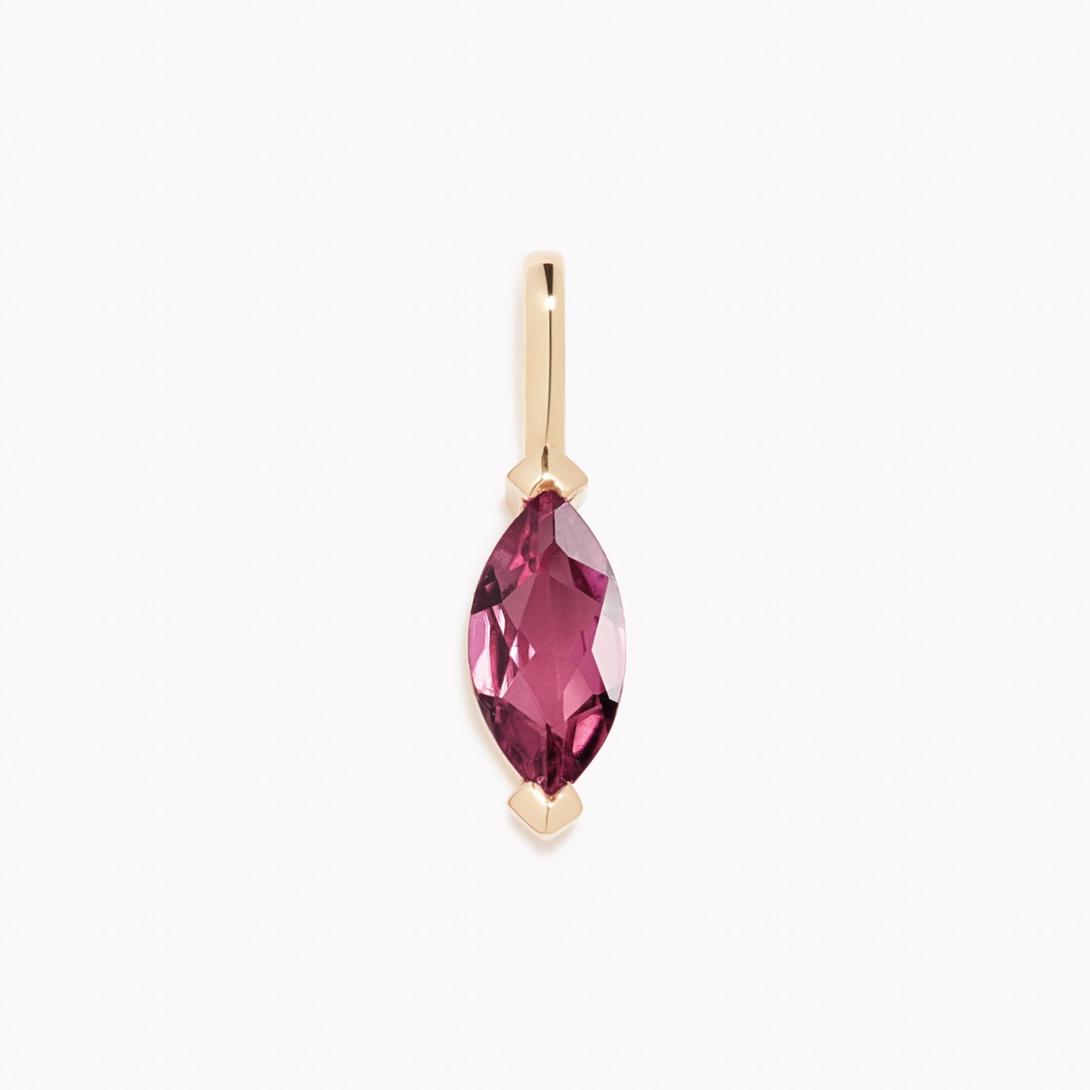 Elite Accent Exclusive Edge July Birthstone Pendant 14k Gold - Pink Tourmaline