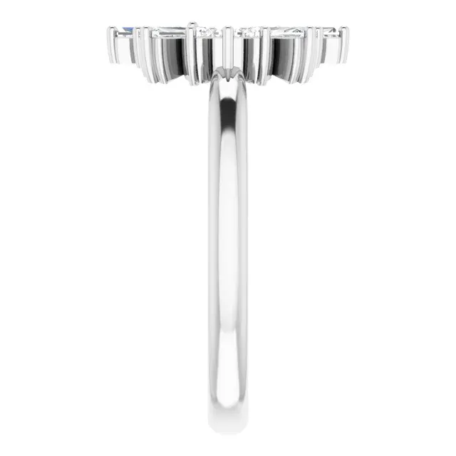 Vintage Keepsake Classic Decoration 14K White 3/8 CTW Diamond Circle Ring