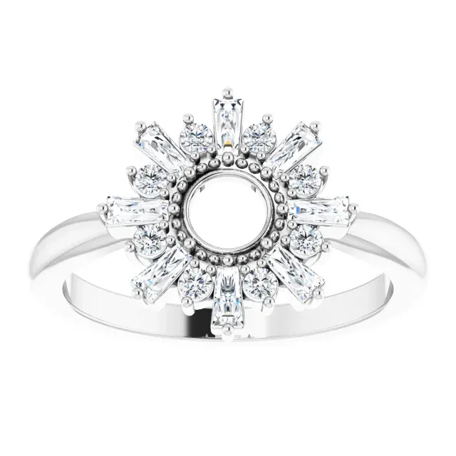 Luxury Accent 14K White 3/8 CTW Diamond Circle Ring