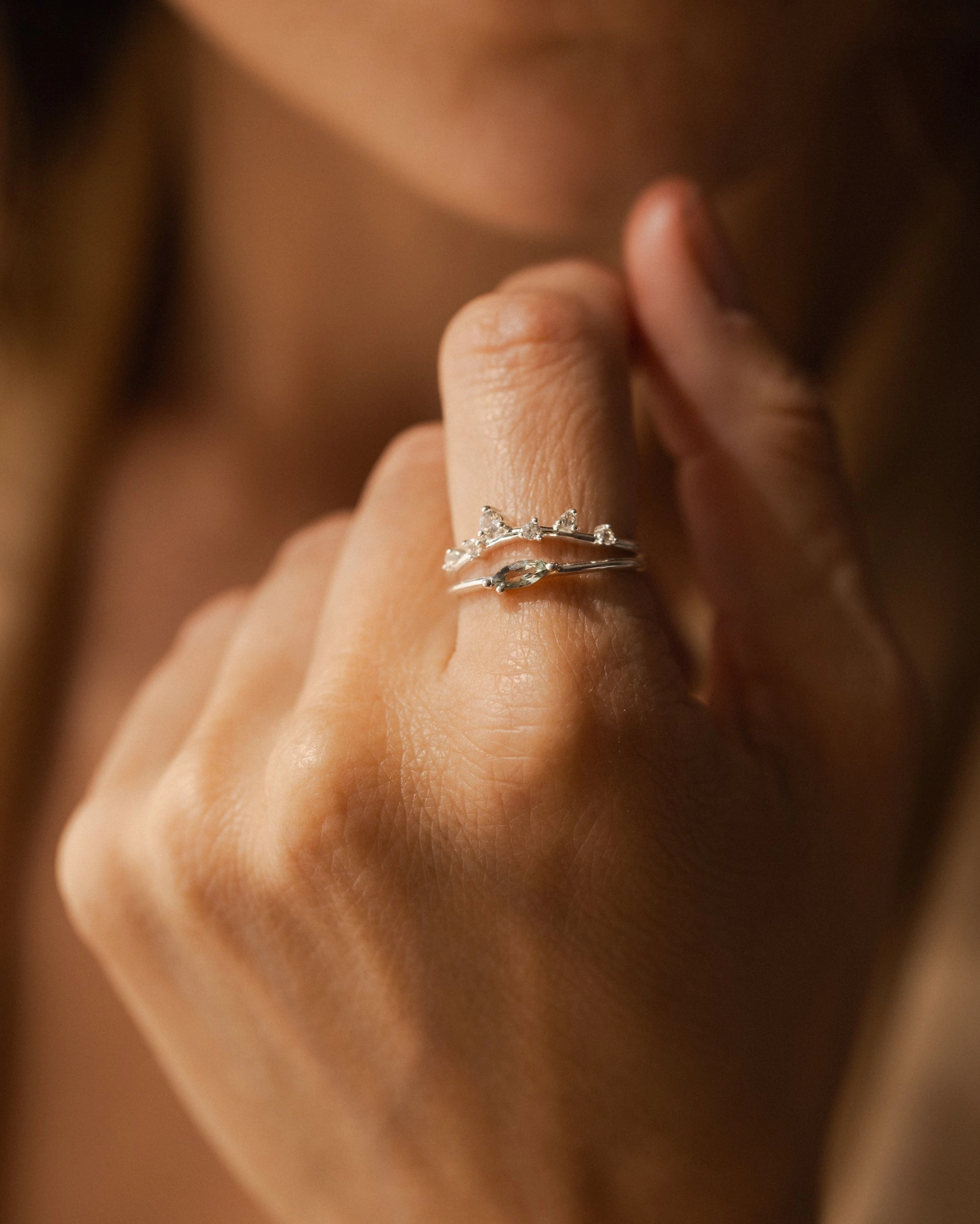 Dewdrop Arch Ring Handcrafted Art