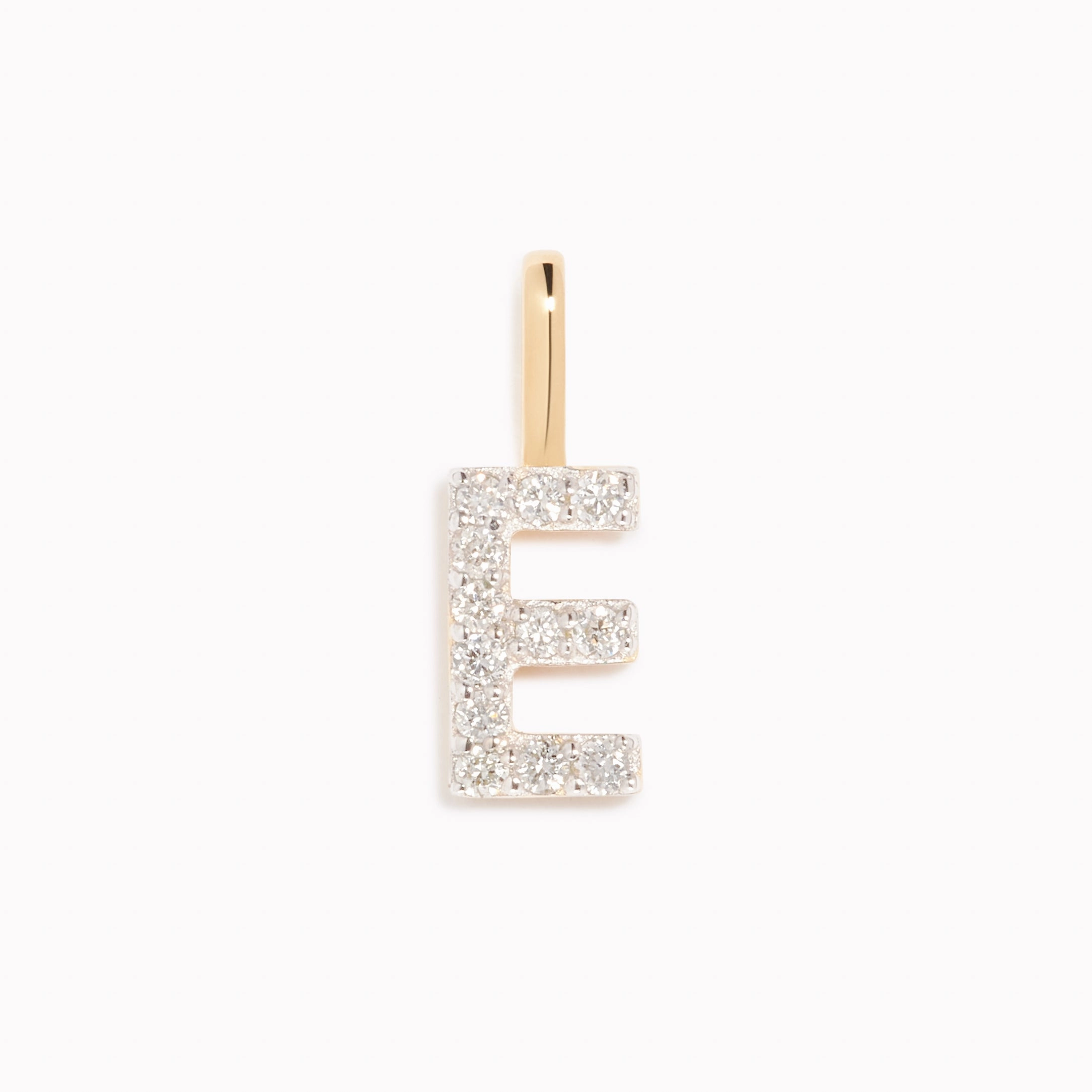 Diamond Initial Pendant 14k Gold - E Cozy Accent