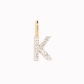 Fashion Look Timeless Fit Diamond Initial Pendant 14k Gold - K