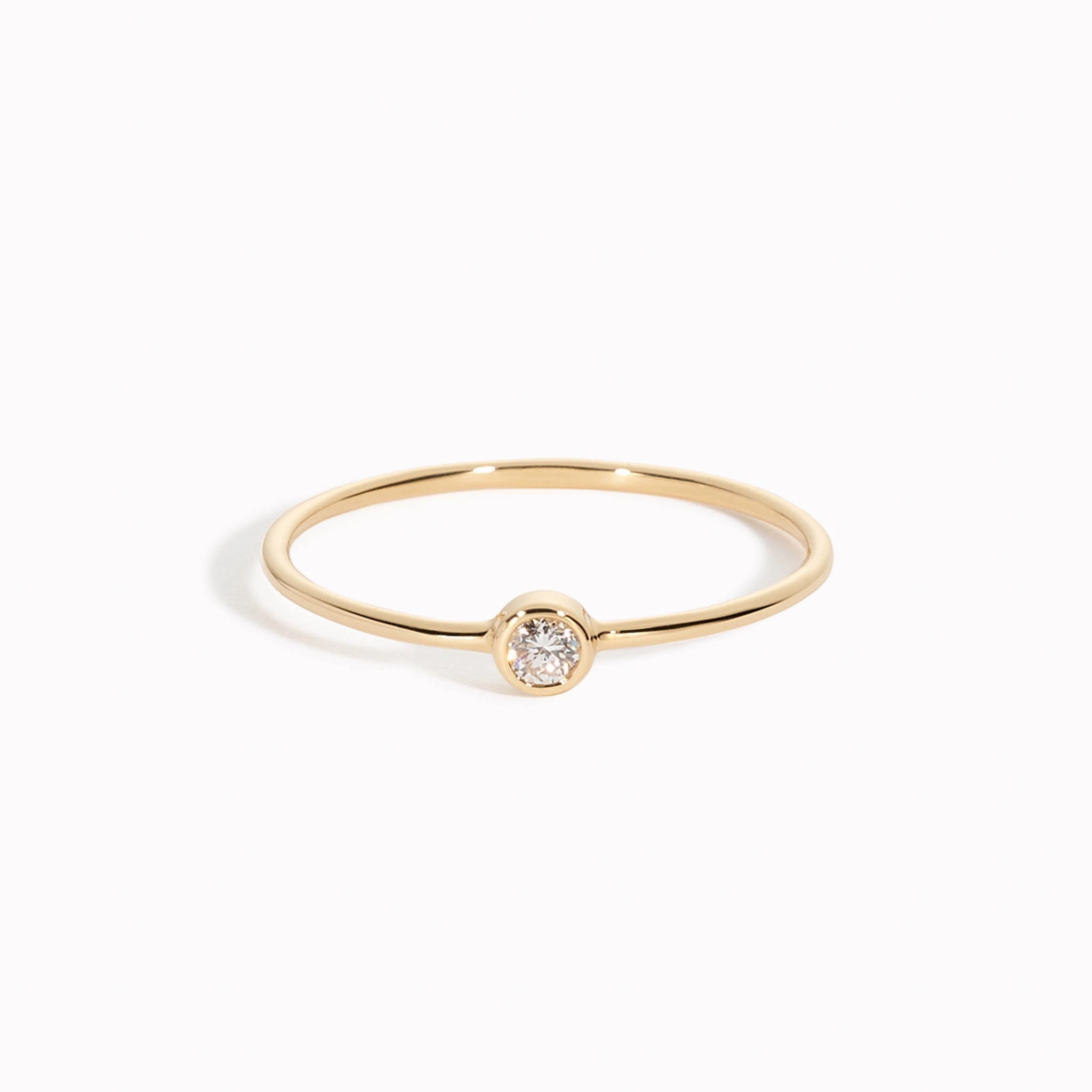 Diamond Ring (Bezel Set) - Anja Office Chic Bright Finish