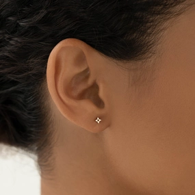 Diamond Star Earrings 14k Gold - Elettra Sparkling Jewelry Gift worthy