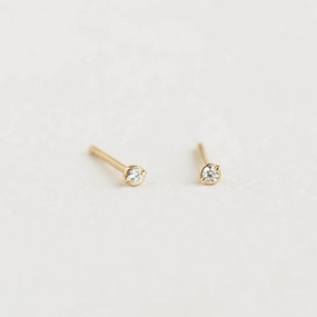 Diamond Stud Earrings 14k Gold - Eloise Occasion Ready Photo Look