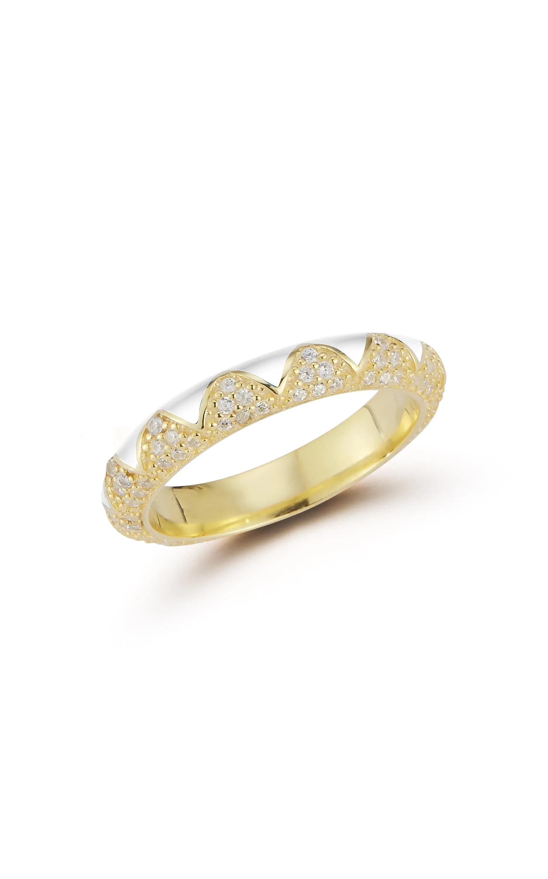 Zig Zag Band Ring Elegant Gift