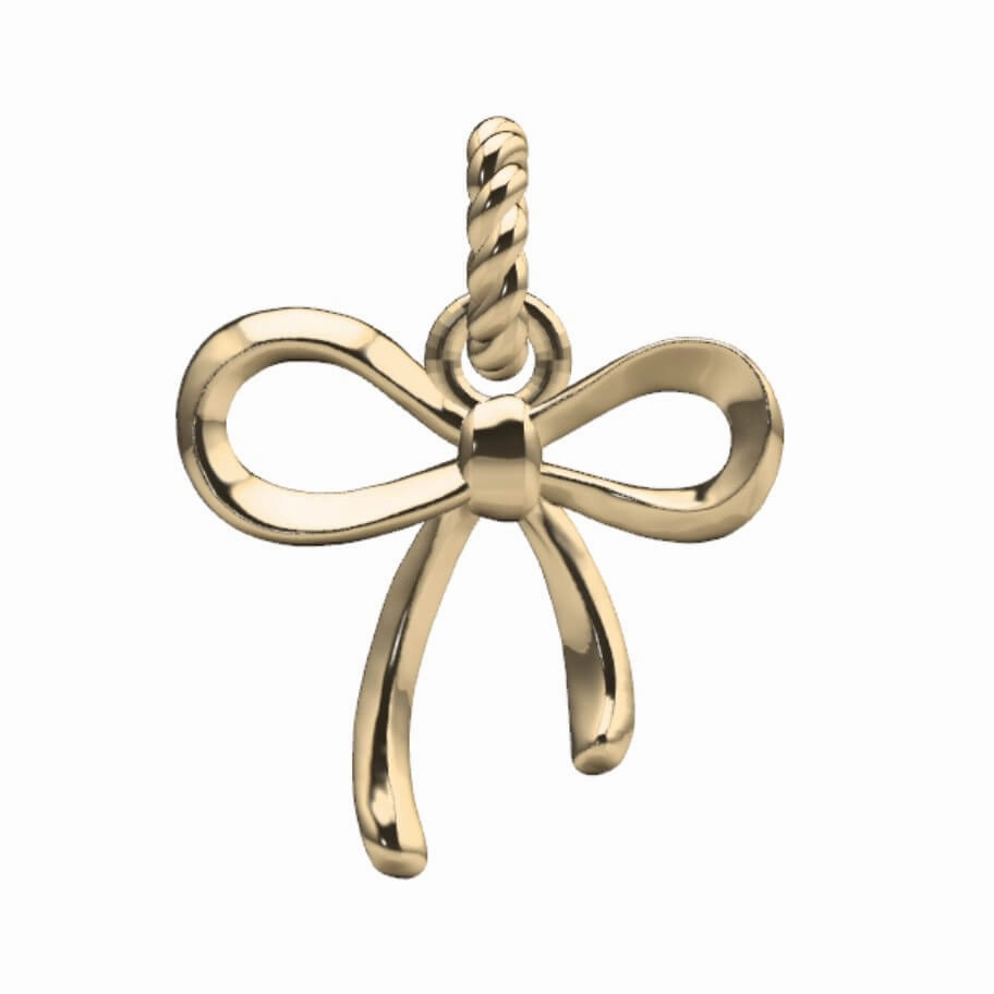 Personalized Gift Bow Necklace Charm