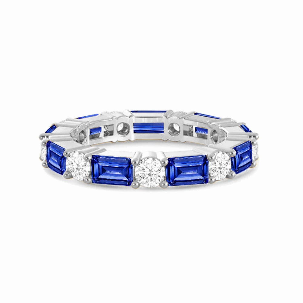 Shine Bright Timeless Created Sapphire and Lab Grown Diamond Eternity Band