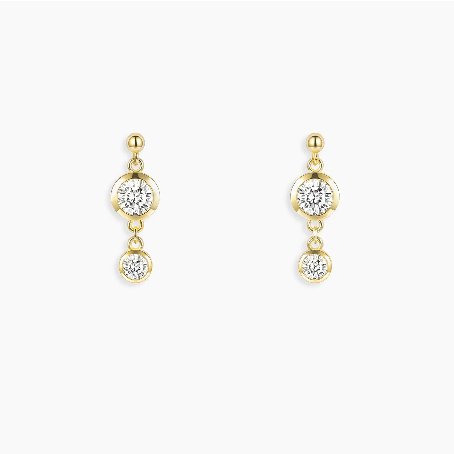 Formal Vibe Double Moissanite Thick Hoop Earrings