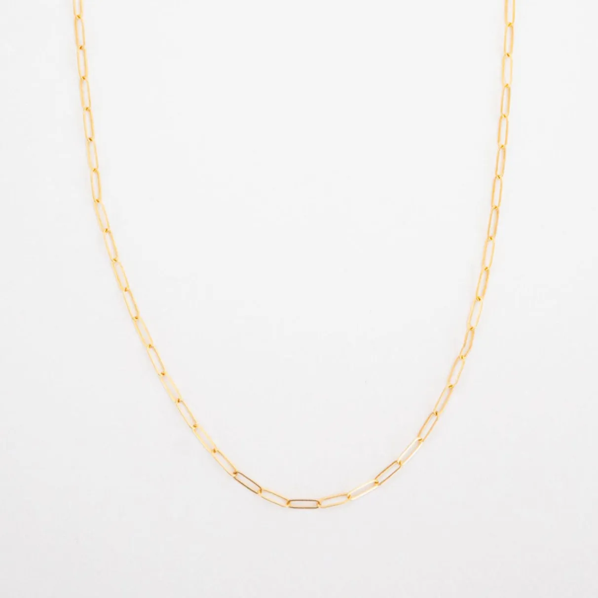 Drawn Chain Necklace - 14K Solid Gold Magnificent Jewelry