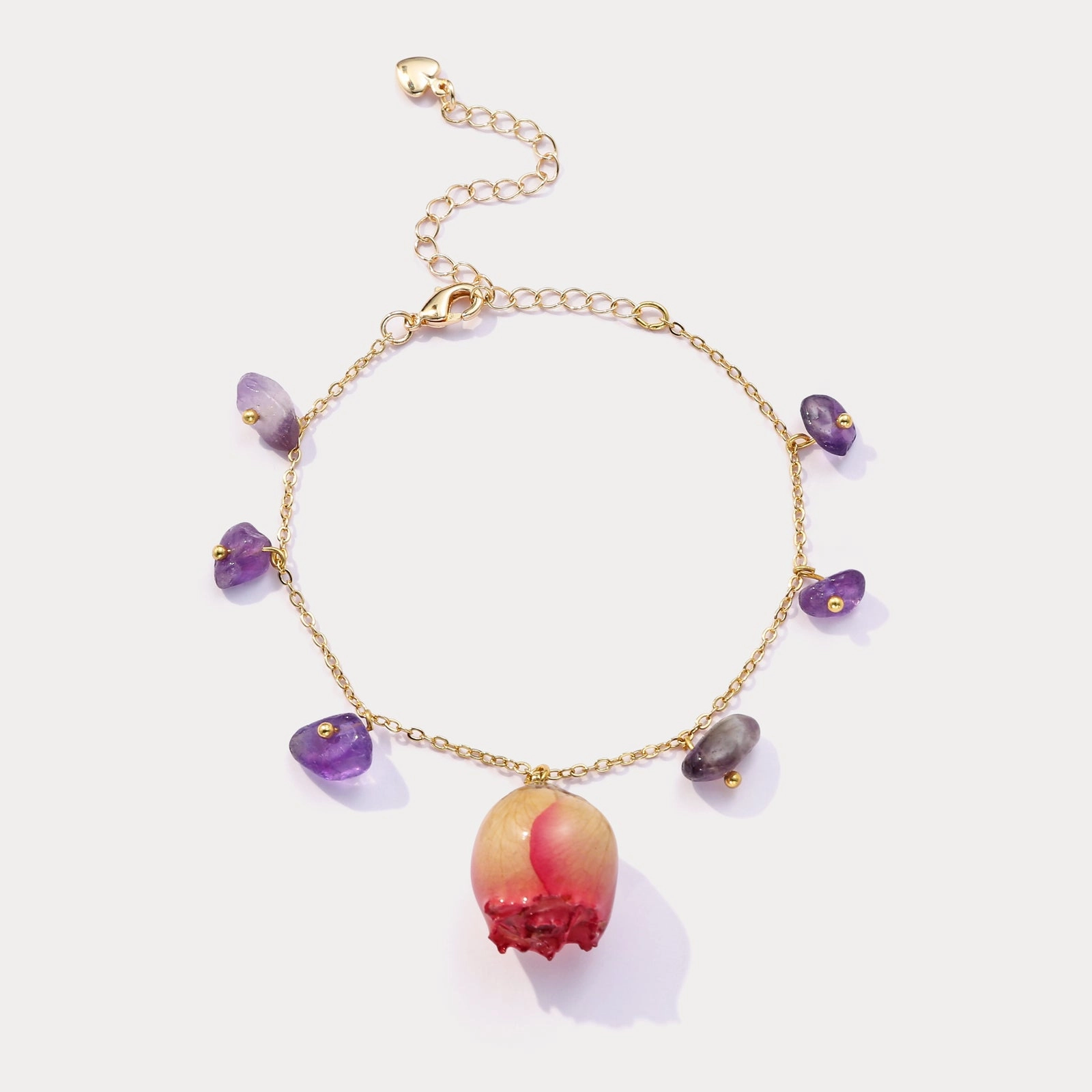 Dried Rose Amethyst Bracelet Tailored Fit