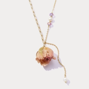 Durable Accessory Summer Jewelry Dried Rose Necklace