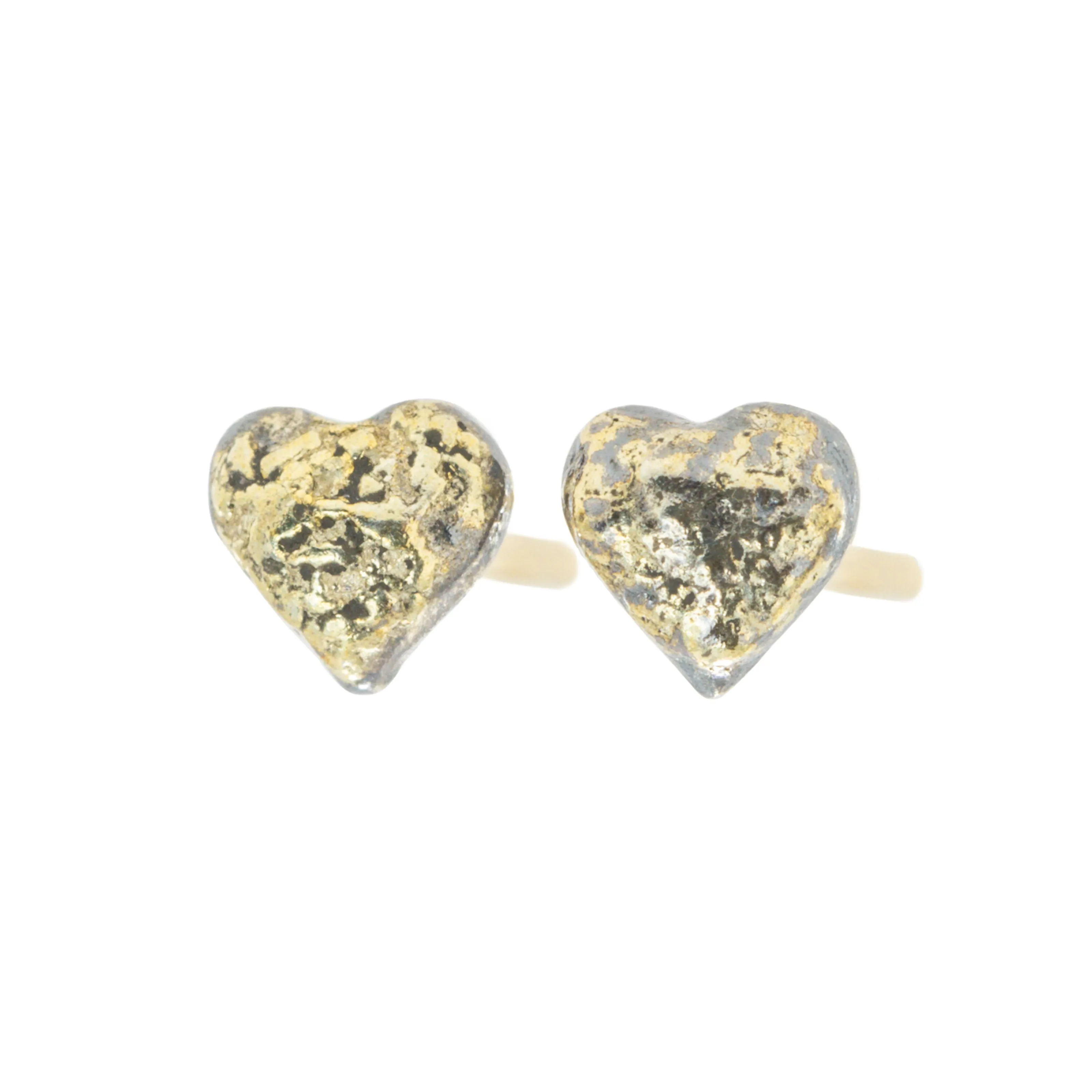 Dusted Love Studs - 22k/18k Gold, Oxidized Silver Modern Flair Weekend Vibe
