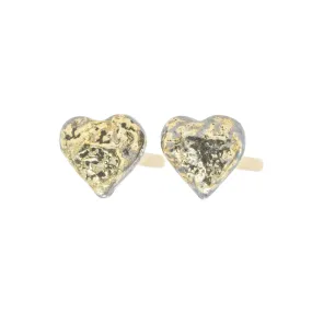 Dusted Love Studs - 22k/18k Gold, Oxidized Silver Modern Flair Weekend Vibe