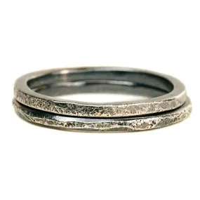 daily pick Red Carpet Dusted Stackers - 22k Gold, Oxidized Silver