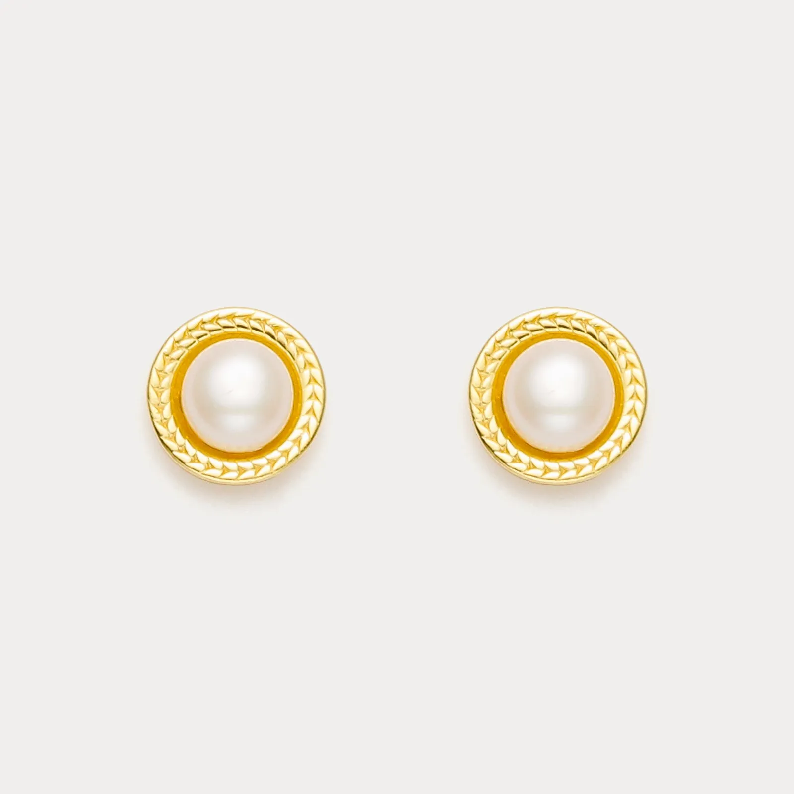 Minimal Charm Pearl Stud Earrings