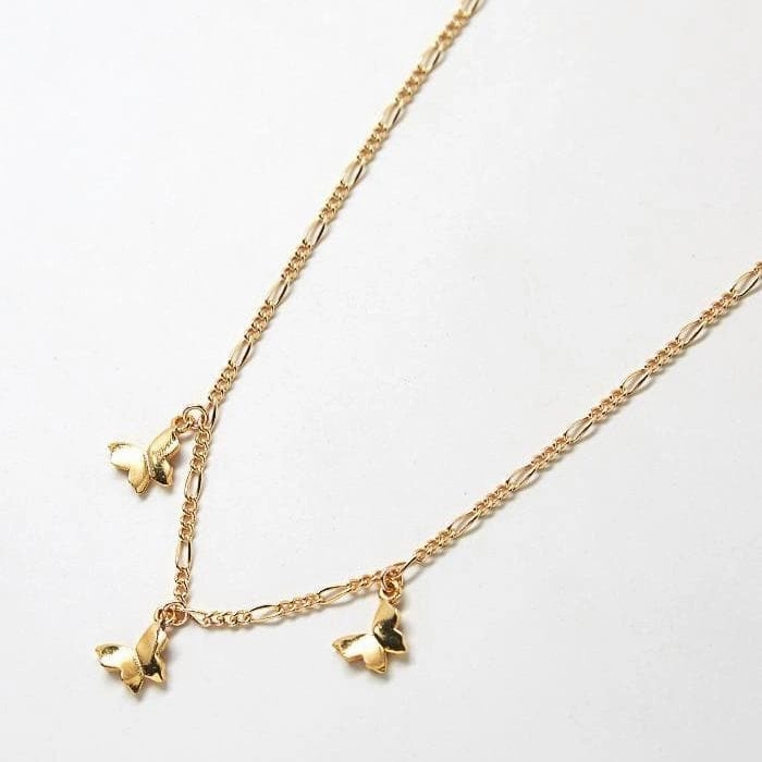 Glamorous Edge Gold Butterfly Choker Necklace