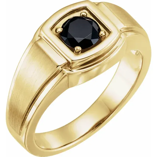 14K Yellow Onyx Ring Everyday Function Holiday look