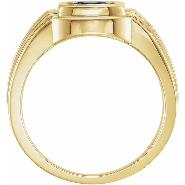 14K Yellow Onyx Ring Stylish Expression Satisfaction Ensured